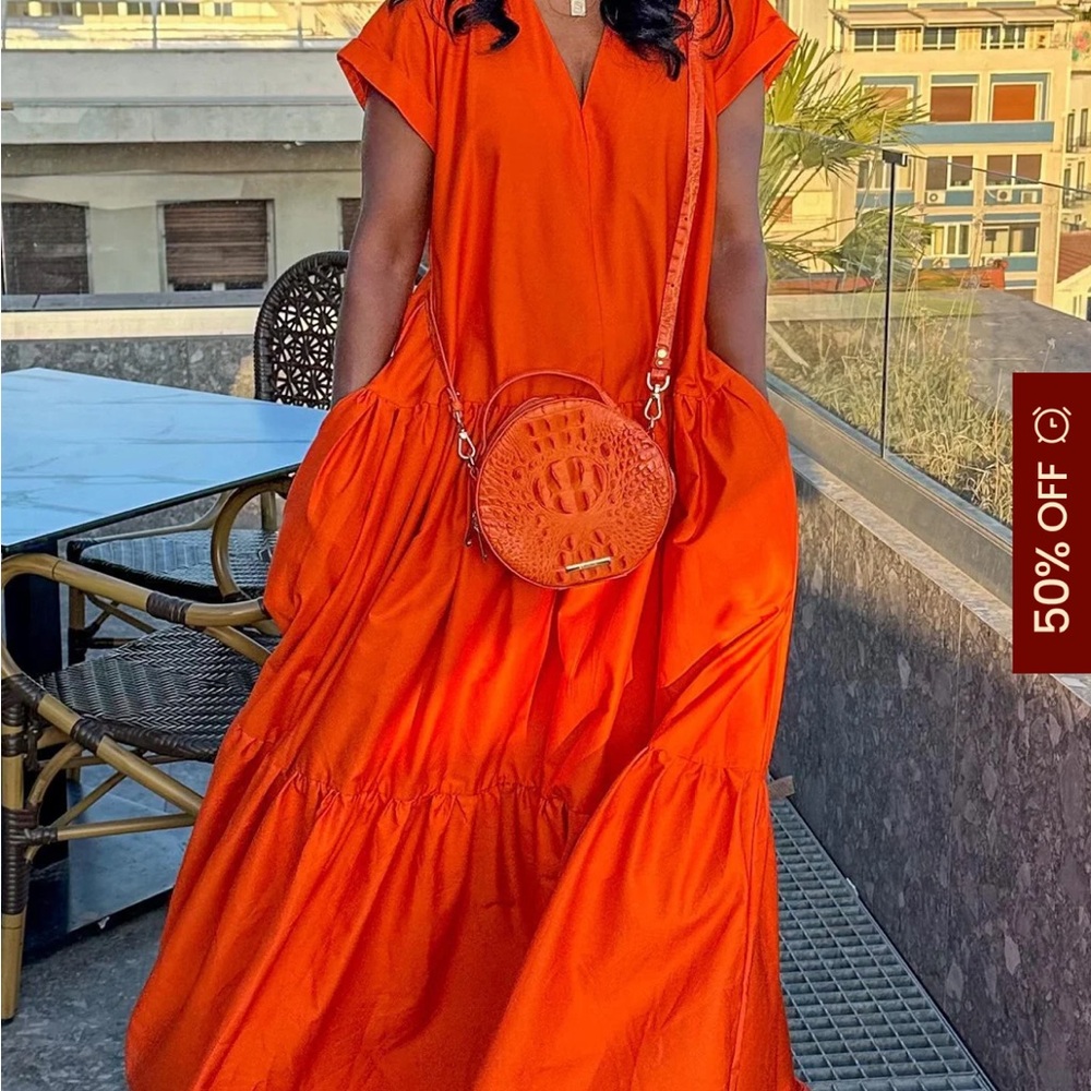 STYLEWE Bold Orange Maxi Dress NWT